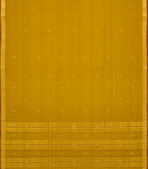 Mustard Woven Kadapa Cotton Saree With Buttas & Zari Border-KN0661