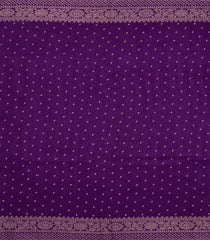 Purple Printed Synthetics Dola Silk Saree With Floral Motifs-BL5195