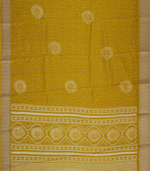 Mustard Printed Art Dola Silk Saree With Zari Checks & Border-BL5743