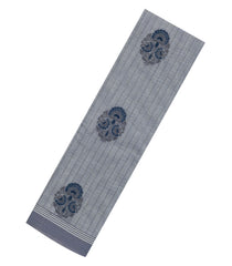 Grey Woven Rasipuram Cotton Saree With Stripes & Buttas-RA2579