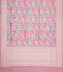 Pink Handloom Banarasi Tanchoi Silk Saree With Meena Floral Motifs-BE1828
