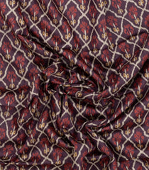 Lilac Woven Tussar Silk Saree With Printed Floral Motifs-TU3178