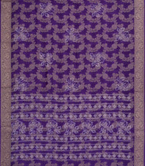 Purple Printed Synthetics Dola Silk Saree With Floral Zari Motifs-BL5249