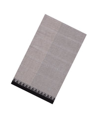Grey Handloom Bengal Cotton Saree With Contrast Border-BG1855
