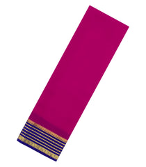 Pink Woven Mysore Silk Saree With Contrast Border-MS3285