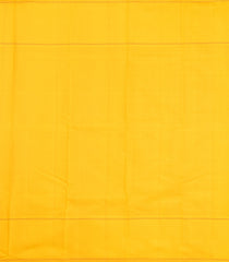 Mustard Handloom Korvai Kanchipuram Silk Saree With Checks-KA13538