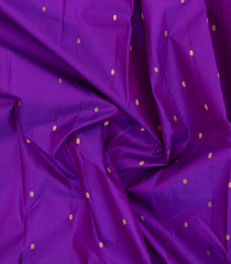 Purple Handloom Kanchipuram Silk Saree With Chakaram Buttas -KA13864