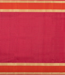 Mustard Handloom Korvai Kanchipuram Silk Saree With Floral Checks-KA16583