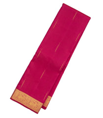 Pink Handloom Kanchipuram Silk Saree With Raindrop Buttas & Dual Pallu-KA12741