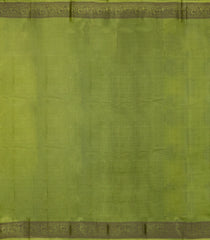 Green Woven Tussar Silk Saree With Floral Buttas-TU3407