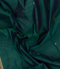 Sea Green Handloom Silk Cotton Saree With Buttas-SC4437