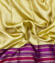 Cardamom Green Handloom Korvai Kanchipuram Silk Saree With Contrast Border -KA15828