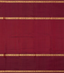 Maroon Handloom Kanchipuram Silk Saree With Mango Motifs-KA15186