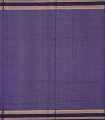 Dark Blue Handloom Silk Cotton Saree With Zari Buttas-SC4579