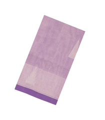Lavender Handloom Village Cotton Saree With Buttas-VC1616