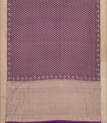 Lilac Woven Mysore Silk Saree With Floral Motifs-MS3362