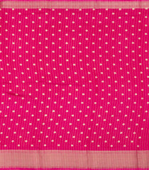 Hot Pink Printed Synthetic Dola Silk Saree With Motifs & Zari Stripes-SY0440