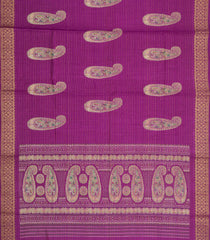 Magenta Printed Synthetic Dola Silk Saree With Zari Stripes & Border-SY0396