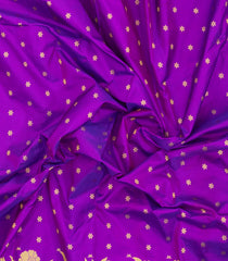 Purple Handloom Paithani Silk Saree With Floral Zari Motifs & Meena Pallu-PA1111