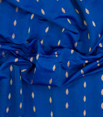 Blue Handloom Gadwal SICO Saree With Cotton Body & Silk Border-GA0366