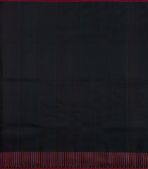 Dark Maroon Handloom Kanchipuram Silk Saree With Meena Stripes-KA15487