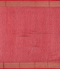 Green Printed Chanderi Cotton Saree With Zari Border-CC1504