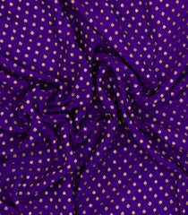 Purple Handloom Banarasi Khaddi Georgette Silk Saree With Contrast Border-BE1801