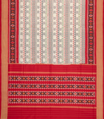 Cream Handloom Pochampally Ikat Silk Saree With Tie & Dye Motifs -IK0427