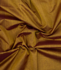 Mustard Handloom 9 Yards Silk Cotton Saree With Contrast Border-SC4449