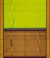 Light Green Handloom Korvai Kanchipuram Silk Saree With Buttas-KA15426