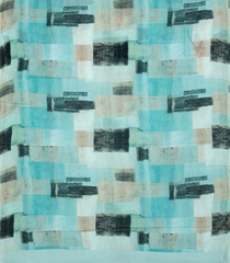 Light Blue Woven Georgette Silk Saree With Printed Abstract Motifs-PS0561