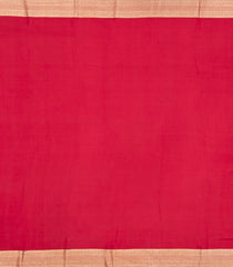 Red Woven Mysore Silk Saree With Floral Vine Motifs-MS3407