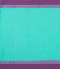 Turquoise Woven Bengal Cotton Saree With Contrast Border-BG1733