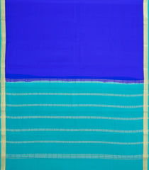 Blue Woven Mysore Silk Saree With Contrast Border-MS3701
