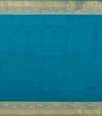 Cyan Handloom Kanchipuram Silk Saree With Meena Floral Motifs-KA14784