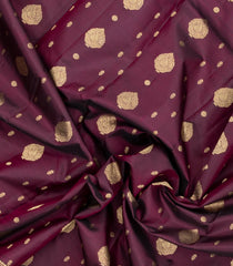 Brown Woven Pure Silk Saree With Zari Buttas-EC2597