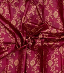 Chesnutt Pink Woven Tussar Silk Saree With Floral Motifs-TU3418
