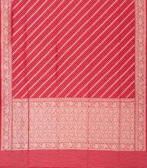 Crimson Handloom Banarasi Silk Saree With Floral Motifs-BE1288