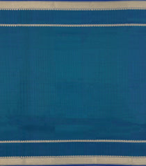 Cyan Handloom Kanchipuram Silk Saree With Zari Checks-KA15183