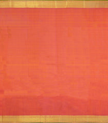 Peach Handloom Kanchipuram Silk Saree With Dotted Stripes-KA15694