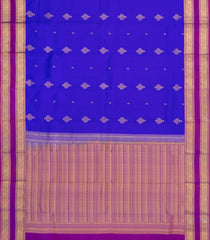 Purple Woven Pure Silk Saree With Zari Buttas & Contrast Border-EC2616