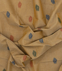 Beige Handloom Bengal Cotton Saree With Annam Motifs-BG1830