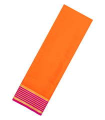 Orange Woven Mysore Silk Saree With Contrast Border-MS3845