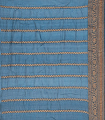 Cyan Woven Organza Saree With Tie & Dye Motifs -KS1052