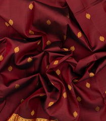 Maroon Handloom Kanchipuram Silk Saree With Floral Buttas-KA14006