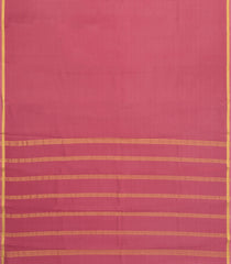 Dusty Peach Woven Mysore Silk Saree With Floral Border-MS3396
