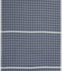 Dark Grey Handloom Bengal Cotton Saree With Checks-BG1911