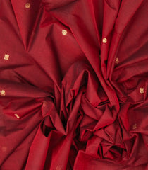 Crimson Handloom Kanchi Cotton Saree With Zari Buttas-KC1553