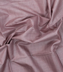 Dusty Pink Woven Tussar Silk Saree With Checks-TU3296