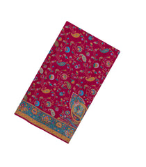 Magenta Printed Synthetics Dola Satin Saree With Paisley Motifs-BL5162